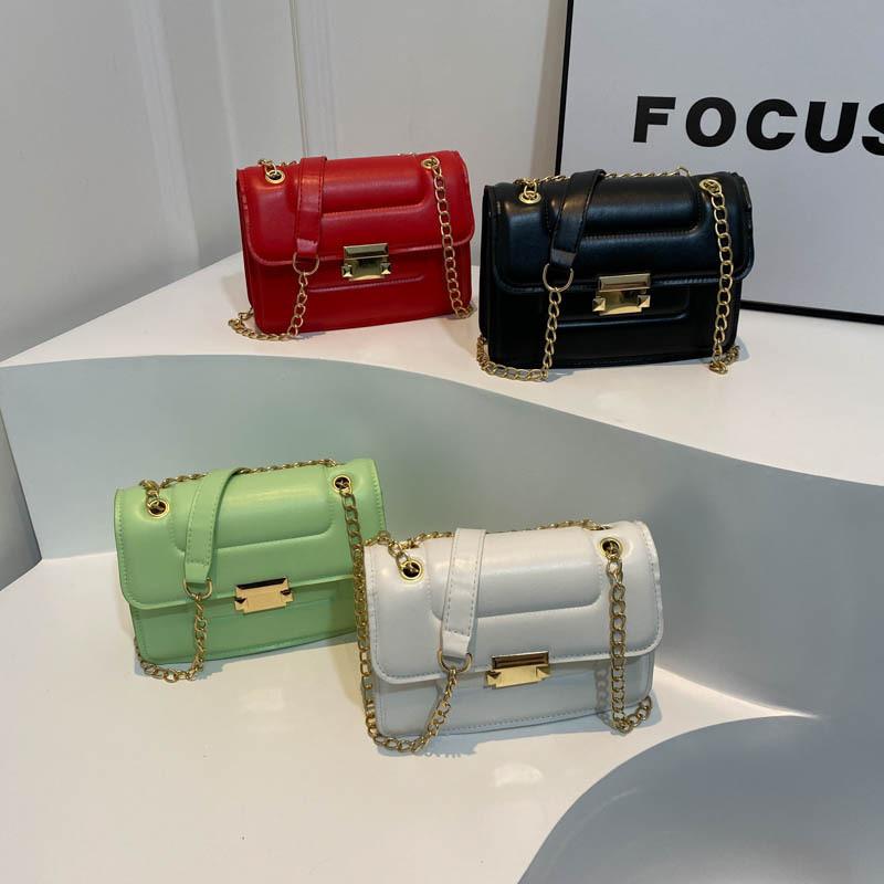 Fashionable Pu Leather Chain Crossbody Bag For Women Stylish Versatile Small Handbag