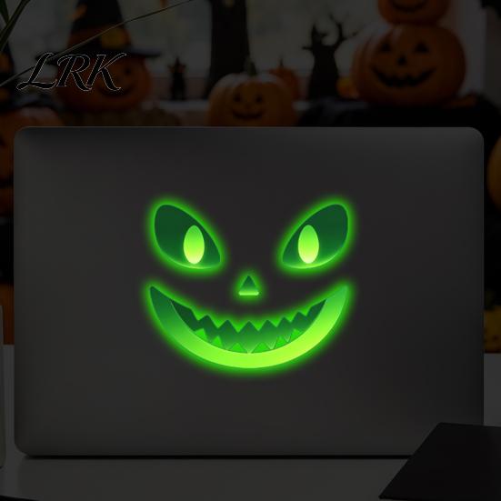 Glowing Window Wall Decorations Glow In The Dark Sticker, Self-adhesive Ghost Face Shape Decals, Waterproof Luminous Decals Halloween PVC Stickers,