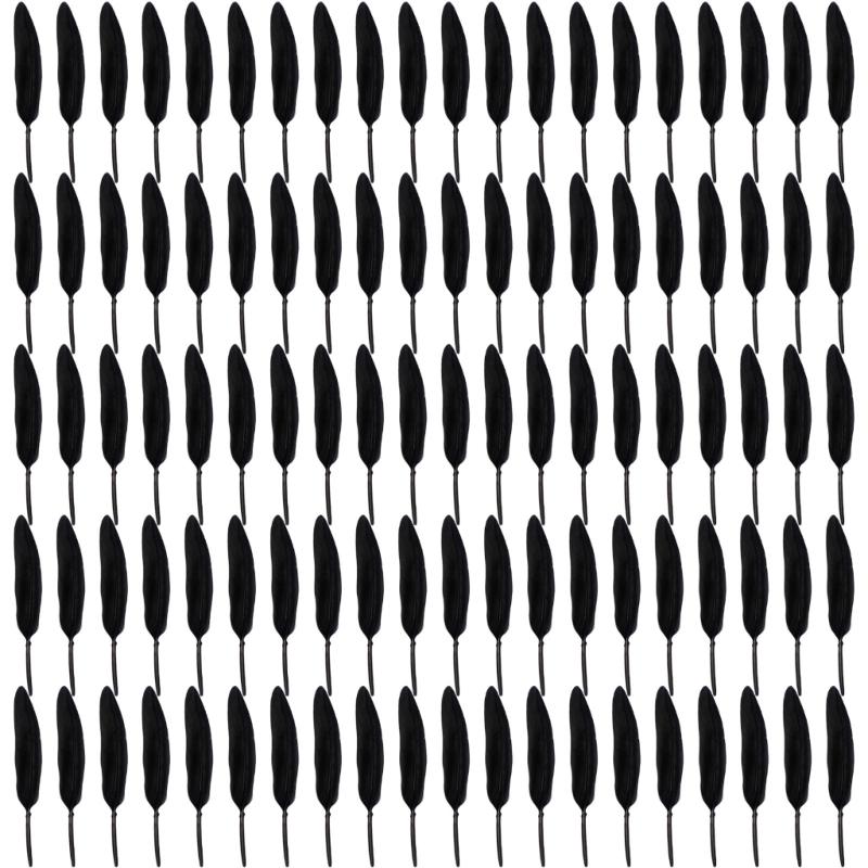 Pack Of 100 Natural Black Feather Natural Gooses Feather For Craft Wedding Decoration Hat Earrings Jewelery Making