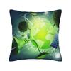 Frutiger Aero Aesthetic Square Pillow Case Tech Great Wave of Kanagawa Fishes Cushion Cover Customized Pillowcover Home 40*40cm