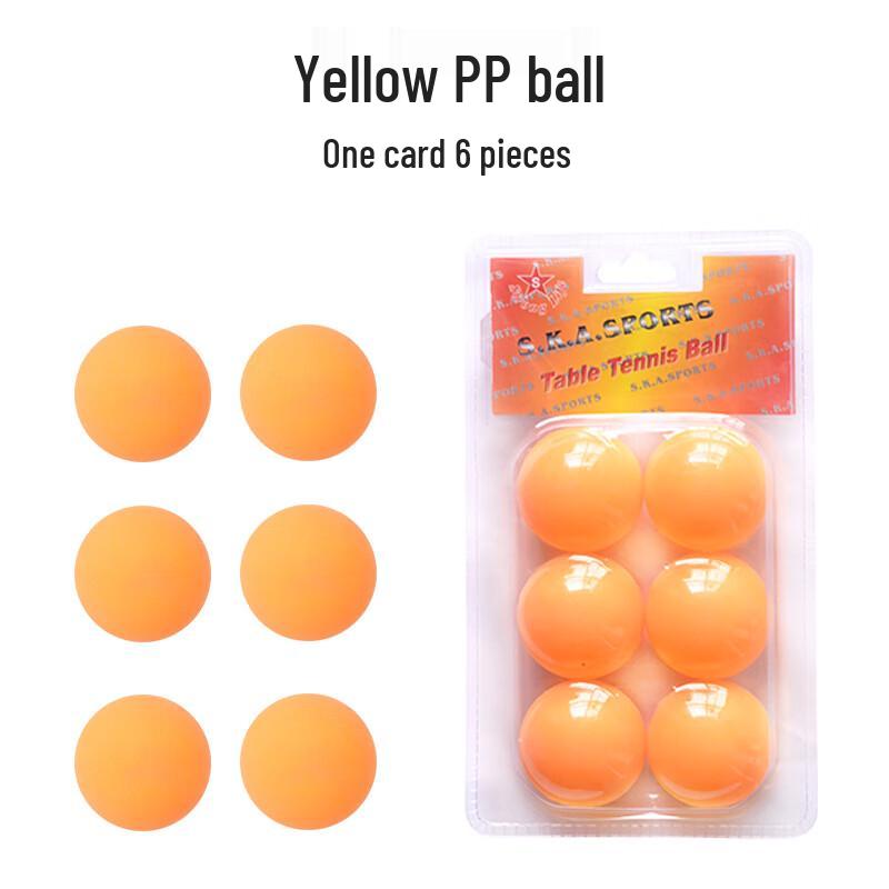 Mussel Brand Entertainment Ping Pong Balls - Yellow (6-Pack)