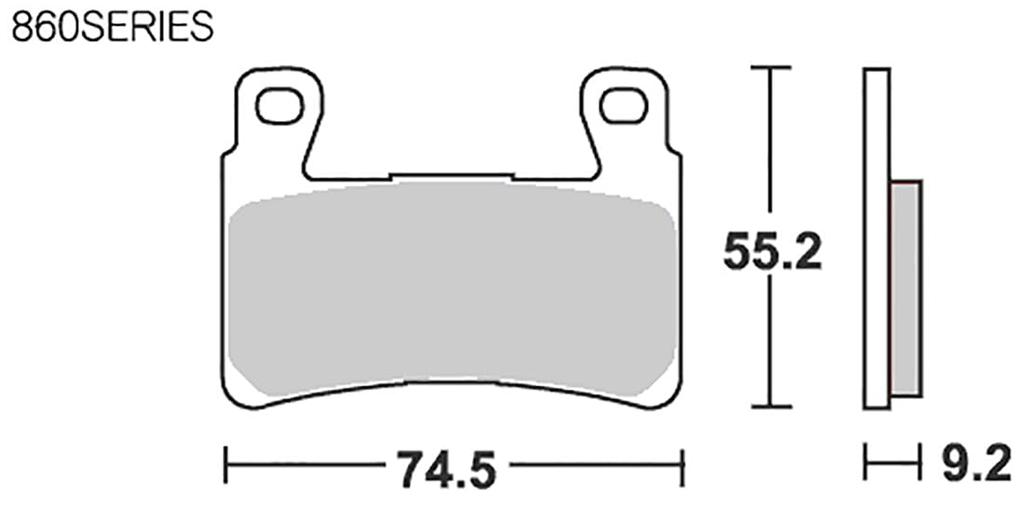 KITACO SBS Brake Pad 860HS Sinter Metal Harley XR1200 XR1200X 777-0860020