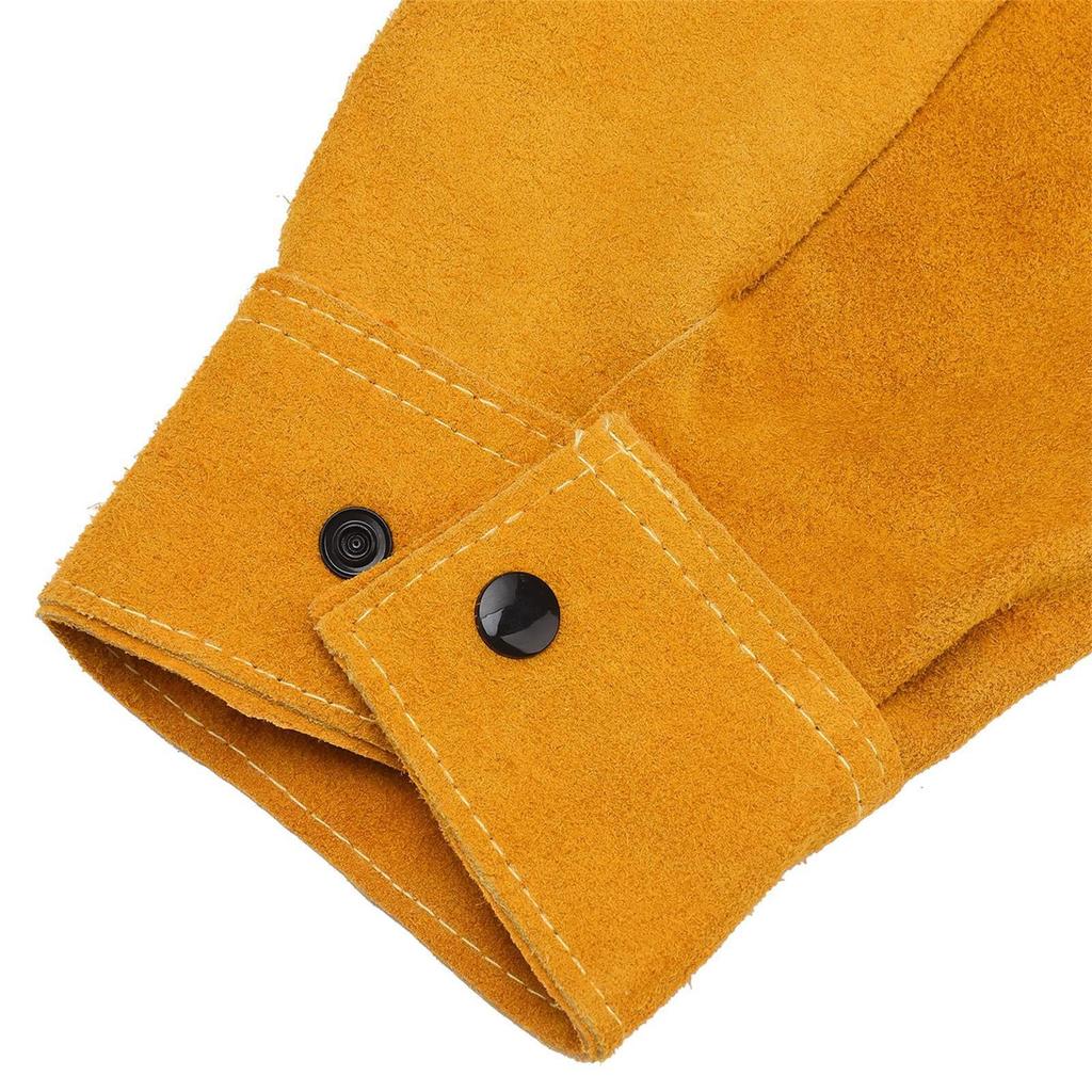 Rindsleder Schweißen Reverse Wear Arbeitskleidung Stehkragen Langarm Flammenhemmende Schutzkleidung