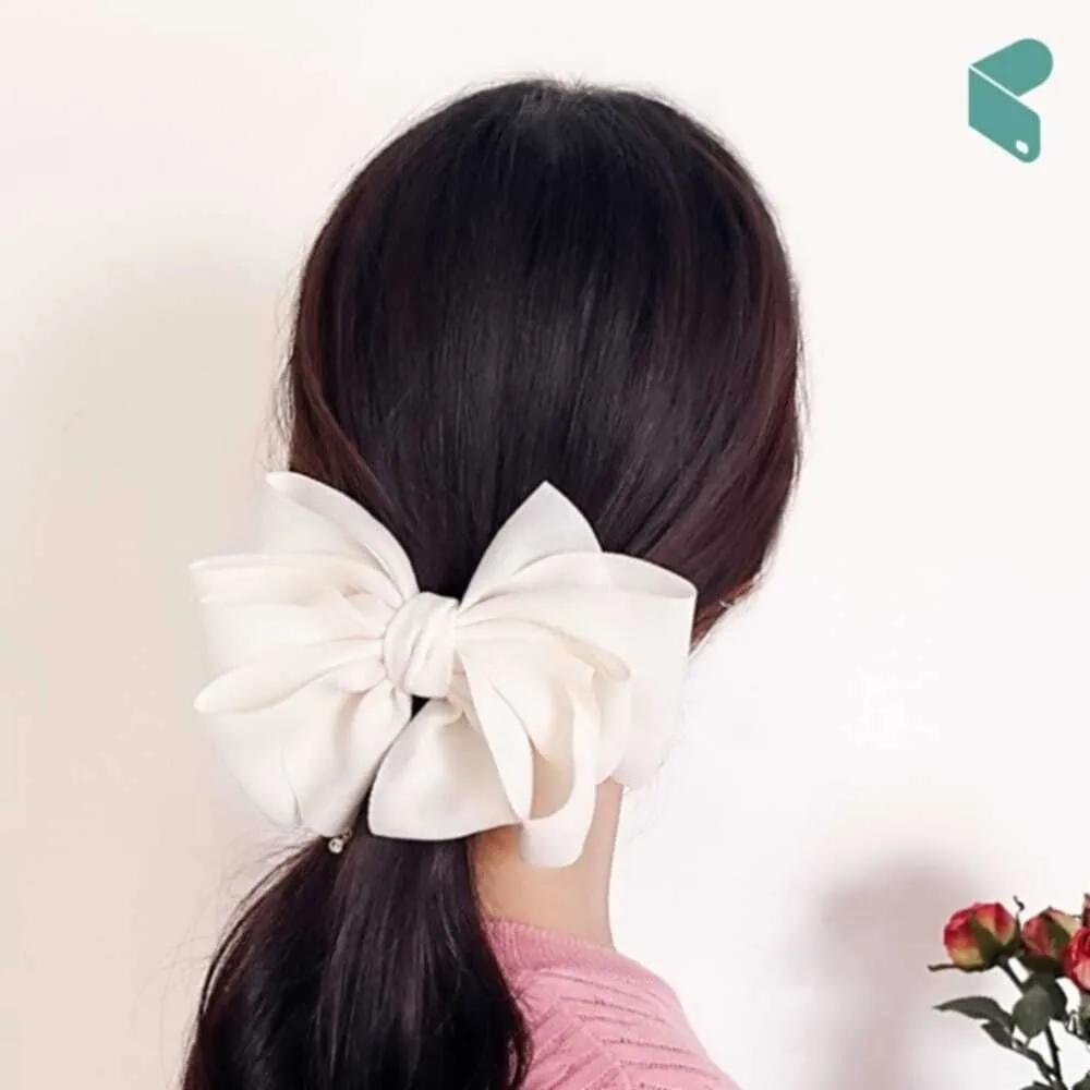 Automatic Hairpin Angel Scrunchie Cubic Layered Ivory Hairpin Updo Wedding Guest Look Commerce Pick JL