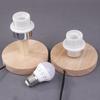 E27 Soporte Circular de Madera Maciza Taza de Lámpara con Cable Interruptor de Encendido/Apagado para Lámpara de Mesa Lámpara de Enchufe Soporte de Lámpara de Noche