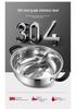 Double Flavor 304 Stainless Steel Hot Pot with Handles - Large Capacity for Clear Soup & Spicy Pot, Induction Cooker Compatible