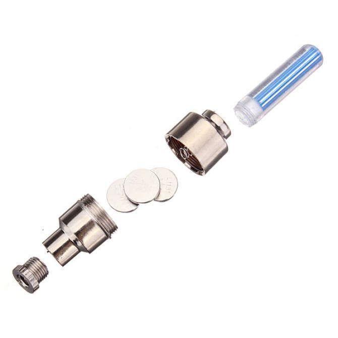 Cyklistický doplněk - Teamwin - LED světlo - Modrá barva - Pro ventil kola - Světelný efekt