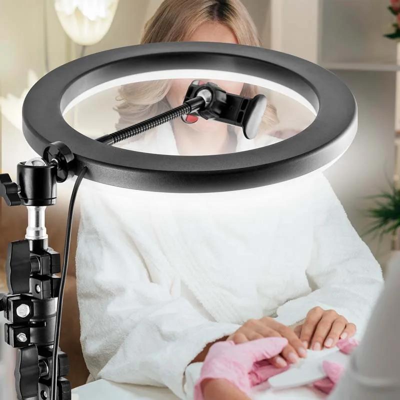 Selfie Rvb Multicolore Trépied Professionnel Anneau Lumineux Rl10rgbt