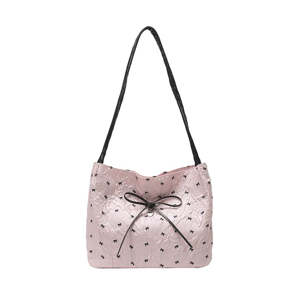 Bow Women's Single-shoulder Bag Fashion Large Capacity Tote Bag Handbag Crossbody Bag Daily Commuting Bag Underarm Pouch