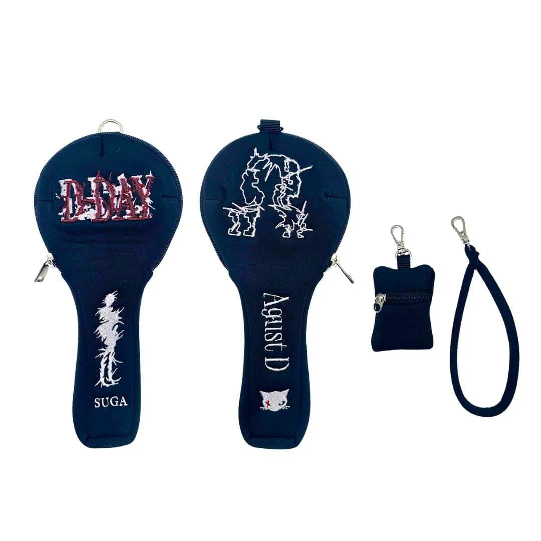 

Bangtan Boys Penlight Pouch Penlight Case ver.4 Compatible with Strap and Battery Pouch, Cushioned Material Penlight Storage Case (SUGA 02)