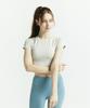AINIFFON Air Cooling Short Sleeve Crop Top Cocoa Beige