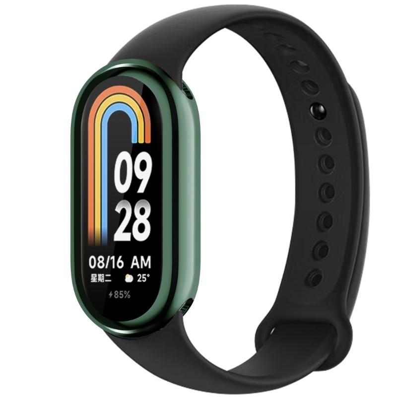 Soft TPU Screen Protector Housing Compatible for Mi-Band 8 Scratched Resistant Protective Cover Bumper-Shell Shockproof