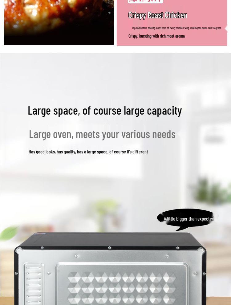 SINKO 22L Electric Oven: Celebrity-Inspired, Automatic, Multifunctional, Large Capacity Countertop for Home Baking