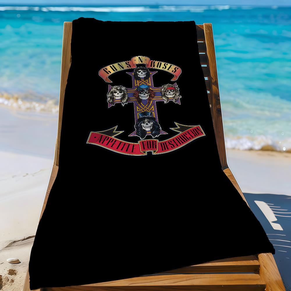 Bnad G-Guns N R-Roses-S Towel Sports Quick Dry Travel Camping Gear Sandproof Soft Light Large Beach Towel