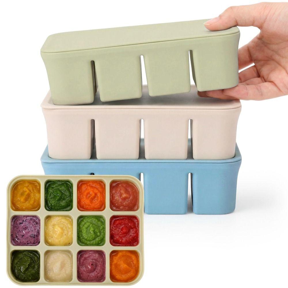 With Lids Baby Food Freezer Tray Silicone Material Baby Food Storage Container For Baby