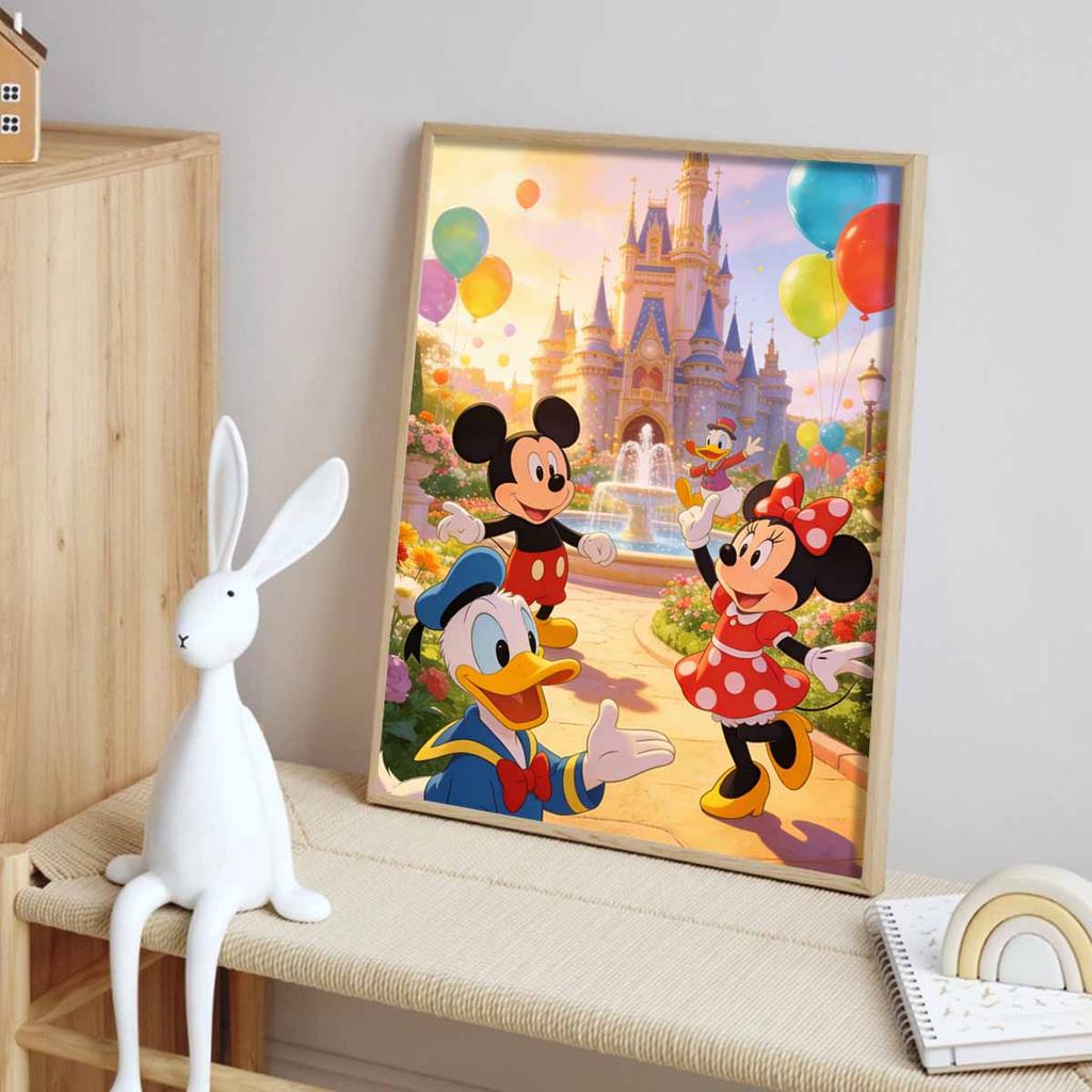 Disney diamond painting Mickey Mouse Minnie Donald Duck castle balloons handmade diy mosaic art painting kit home decoration