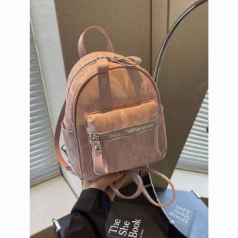 

Travel backpack College student class schoolbag Versatile commuting women s backpack New mini backpack One size fits all рожевий