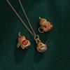 Birth Flower Gourd Bracelet & Necklace: Prosperity & Fortune DIY Bead Accessories