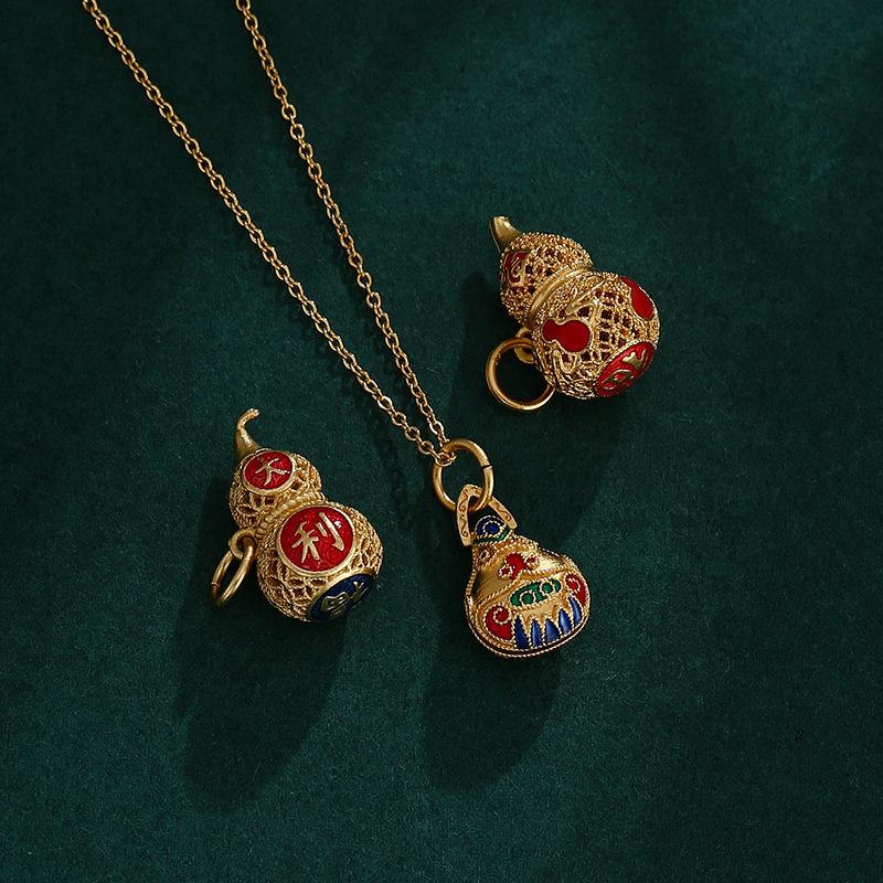 Birth Flower Gourd Bracelet & Necklace: Prosperity & Fortune DIY Bead Accessories