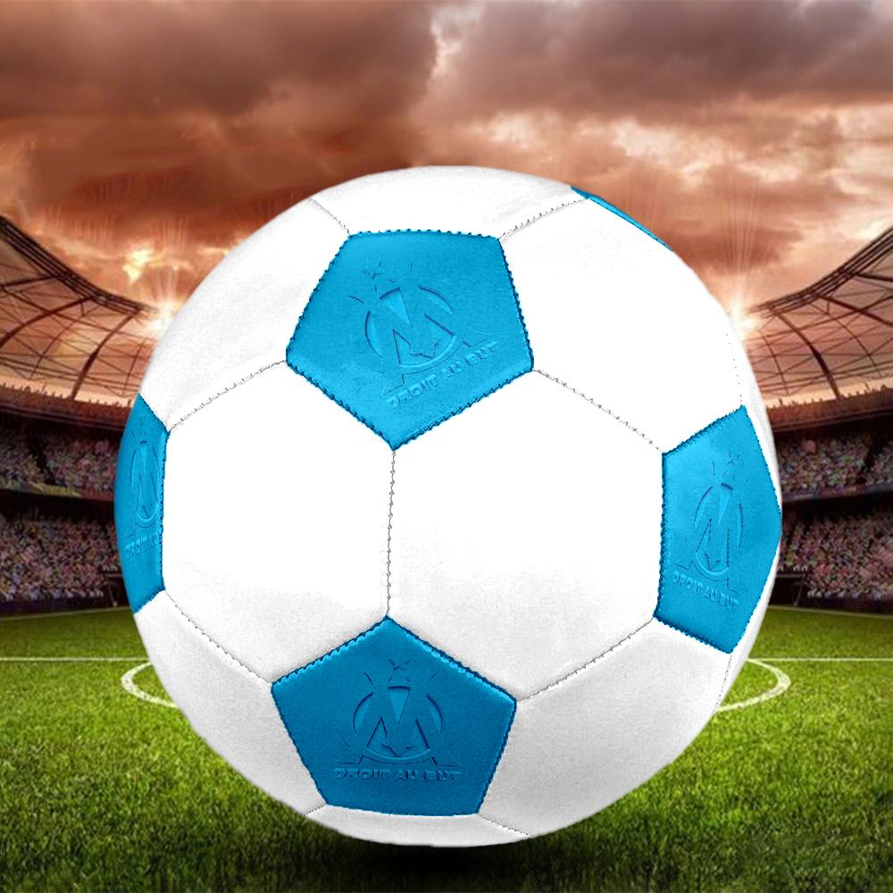 Pallone da Calcio Olympique de Marseille, colorato, adatto a tutte le età, cucito a macchina, materiale PVC, qualità da competizione, durevole e ad alto rimbalzo