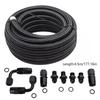 Black Nylon Braided Hose Kit for 4L60E & 4L65E AN6 Automatic Transmission Coolers Lines Car Fuels System Parts