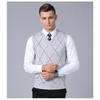 Men S Sleeveless V Neck Plaid Knit Vest Pullover Casual Top