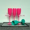 Colorful Shatterproof Plastic Wine Glasses, Anti-Fall, High-Foot Champagne Glass with Custom Logo for Bar Parties.