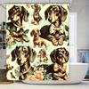 Decoratief Teckel Print Douchegordijn voor Badkamerdecoratie Hoogwaardige Stof Waterdicht Huisdier-thema Woondecoratie Artikel