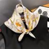 Fashion 100% Real Silk Scarf 53cm Square Bandelet Women's Silk Temperament Small Scarf Neck Decorative Wrap Printed Scarves