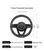 Genuine Leather & Suede Carbon Fiber Steering Wheel Cover for Hongqi H5/H9/EQM5/H7/EHS9