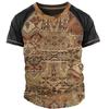 Vintage T Shirt For Men 3d Patchwork Print T-Shirt Oversized Casual Short Sleeved Summer Streetwear Man Clothing O-neck Tees Top