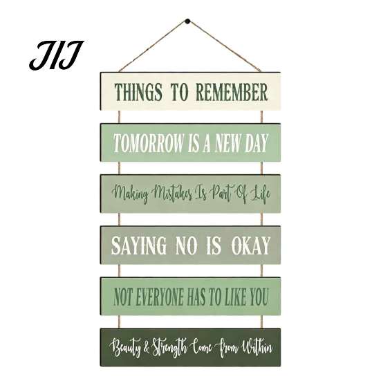 Children Room Wall Ornament Inspirational Wooden Hanging Sign, Motivational Quote Wood Plaque Decor, Study Decorative Sign Positive Saying Art