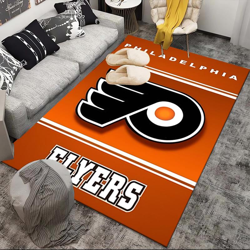 Flyers Hockey Logo Art Area Rug Suitable for Indoor And Outdoor,Carpets for Kitchens, Homes, Offices, Living Rooms,Home Decor,Christmas Gift