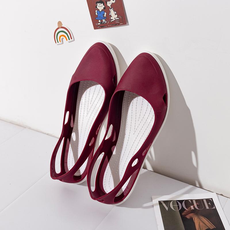 

2025 новый узор Вязаные сандалии Женские 2025 с резиновой подошвой Летние пляжные женские шлепанцы Chaussures Обувь на платформе 2025 Spotr Теннис 36 красный