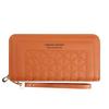 New Women's Embroidered Soft Clutch Wallet - Double Zipper, Large Capacity, Mobile Friendly