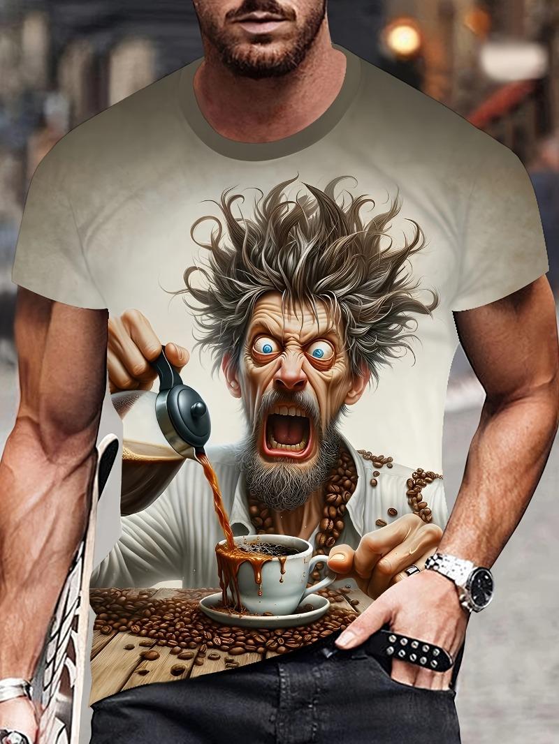 

Old man drinking coffee T-shirt S
