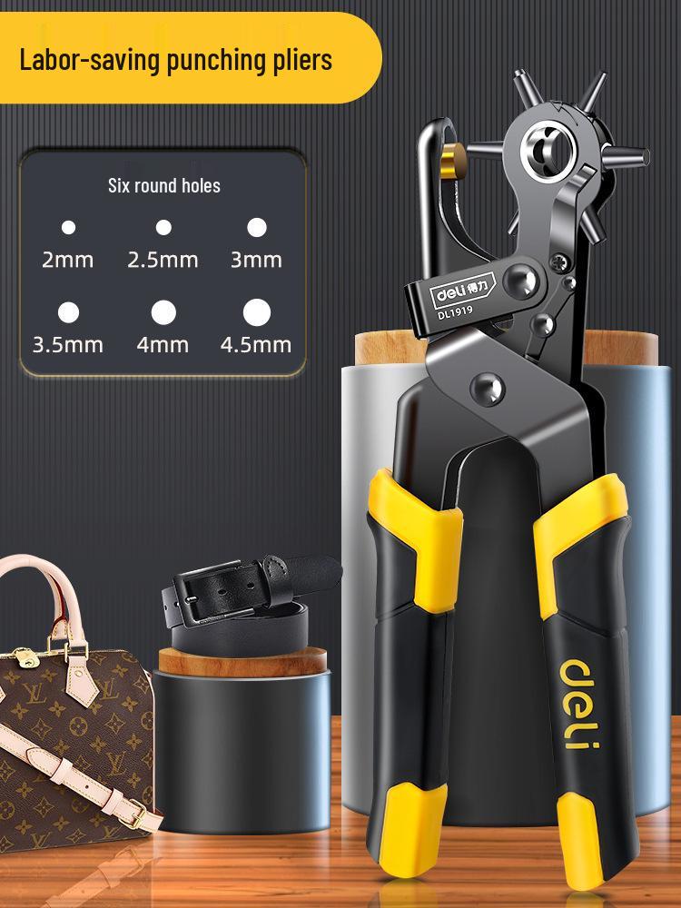 Labor-Saving Leather Hole Punching Pliers for Belts and Straps