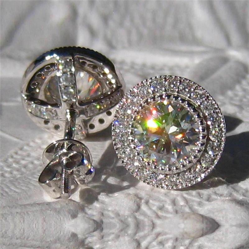 Huitan Luxury AAA CZ Stud Earrings For Women Romantic Elegant Female Daily Earrings 7 Colors Available Dropshipping