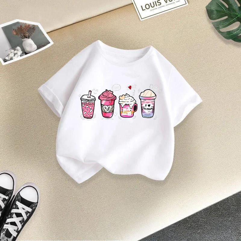 Kid T Shirt Printed Children T-shirt Kids 100% Cotton Clothes Tops 2-13Y Loose-fit Casual Crew Neck Short-sleeve T-shirt