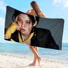 F-FelixS singer Microfiber Printed Beach Towel Mountain Climbing Yoga Beach Swimming Running Absorbent Soft Towel