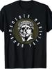 Stoic Philosophy Memento Mori Amor Fati T Shirt Men Cotton Vintage Roman Statue Skull Gothic Streetwear Tee Camiseta Masculina