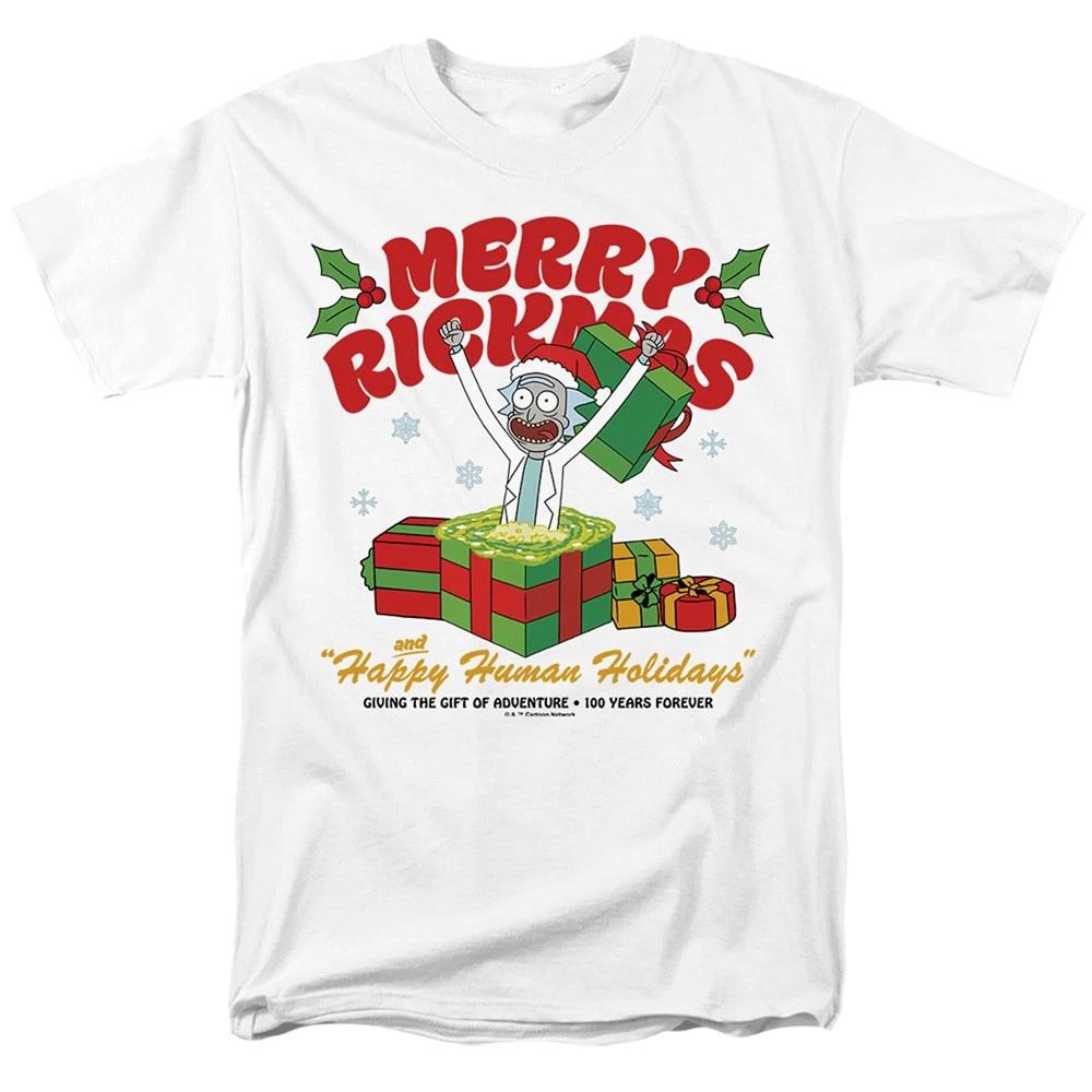 Rick And Morty - Christmas Merry Rickmas Presents - Unisex Children s T-shirt - White 120