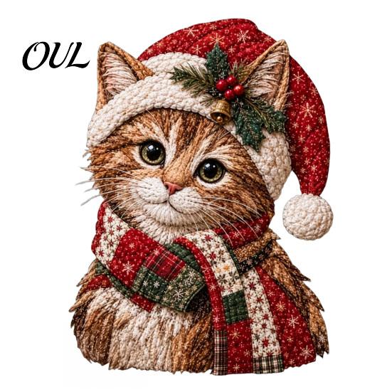 Vánoční patchwork látka DIY Decor Kit Sada, Santa Sněhulák Strom Řemeslné sady pro domov Vintage sváteční šití pro dospělé, Projekty v ručně vyráběném stylu