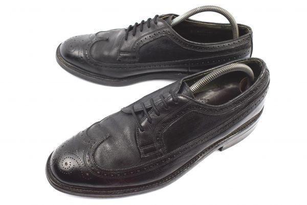 

Mishall by Tandy Long Wingtip Brogue Shoes Black 11D 28.028.5(USED)
