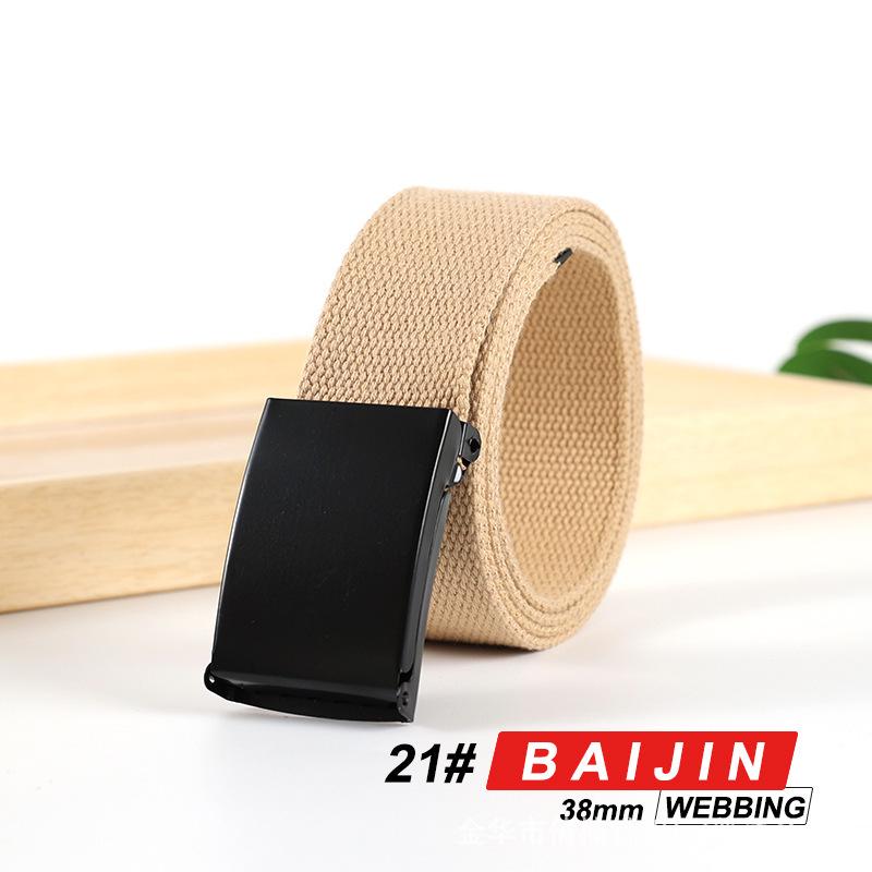 Canvas & Leather Multi-Color Casual Waist Belt - Stylish, Easy-to-Match Accessory for Students