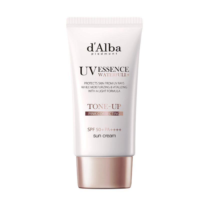 d Alba Waterfull Pink Tone-Up Sun Cream Sweatproof Brightening Sunscreen 50ml