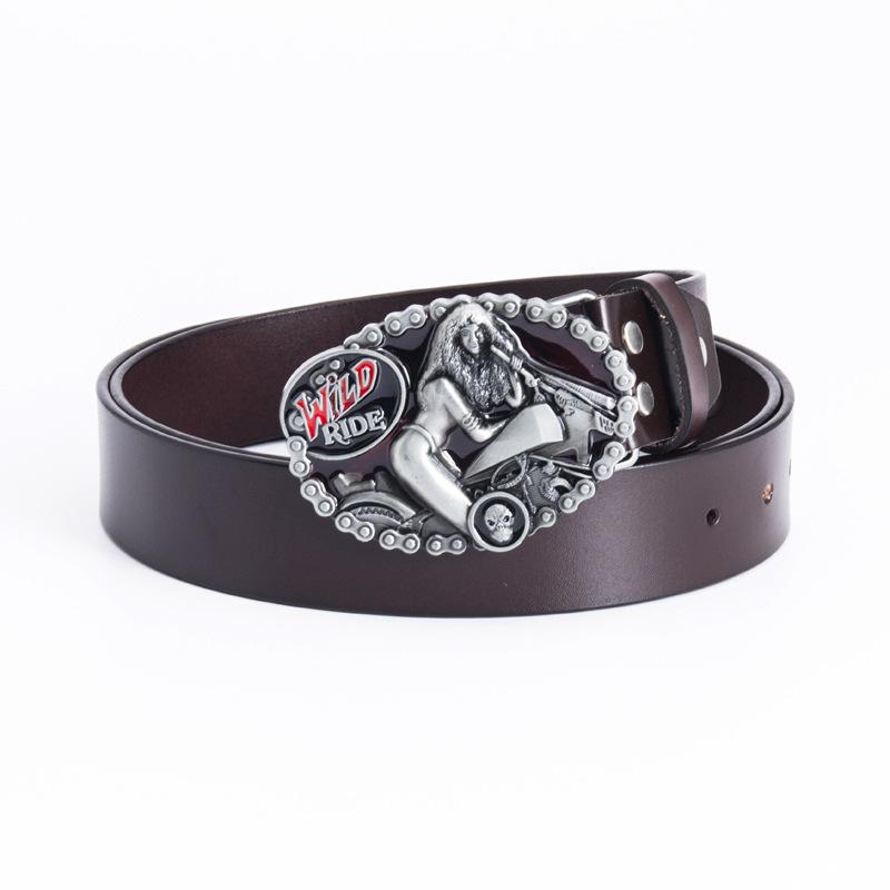 Punk-Kultur Vintage Gürtel Lokomotiv-Mädchen Mode Lässig Herren Gürtel