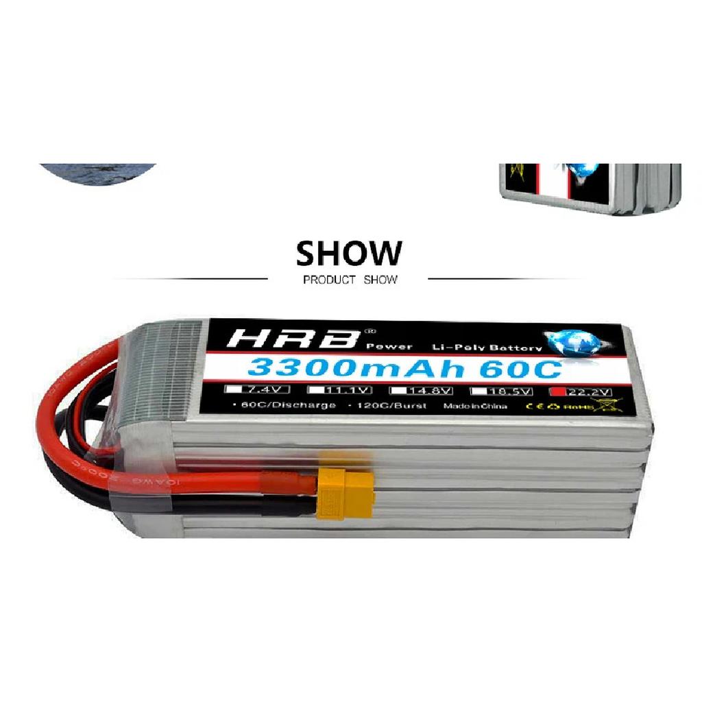 HRB 2S 3S 4S 5S 6S Lipo Battery 1300mah 2200mah 3300mah 4000mah 5000mah 6000mah Lipo with Deans XT60 for RC Car Airplane Boat