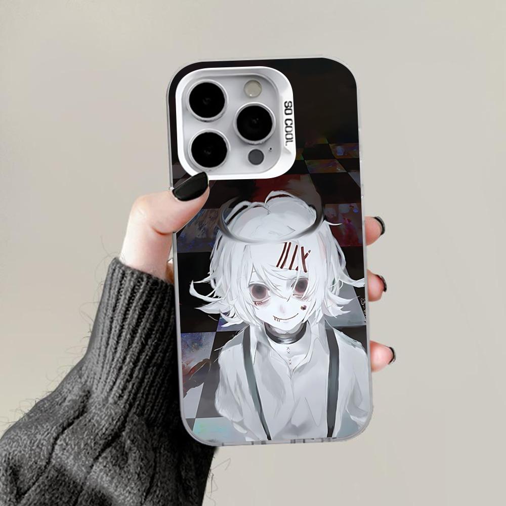 Juuzou Suzuya Tokyo Ghoul Phone Case For iPhone 16,15,14,13,12,11,Pro,Max,Plus,Mini,XS,SE Anti Fall Gray White Matte Hard Bumper