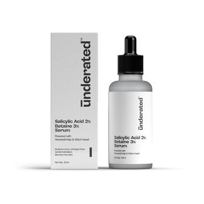 Underskattat Salicylsyra 2% Betain 3% Serum Drivet med Åkerfräken Kemp, Rengör Porerna, Exfolierar och Ger Fläckfri Hud | 30ml